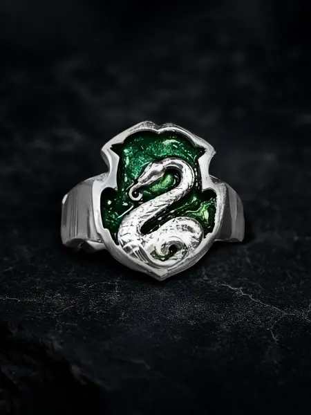 LAWE GOTHIC Разъемное волшебное винтажное кольцо со змеей Slytherin
