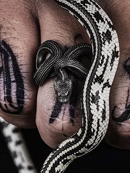 LAWE GOTHIC Безразмерное регулируемое готическое кольцо Snake ретро