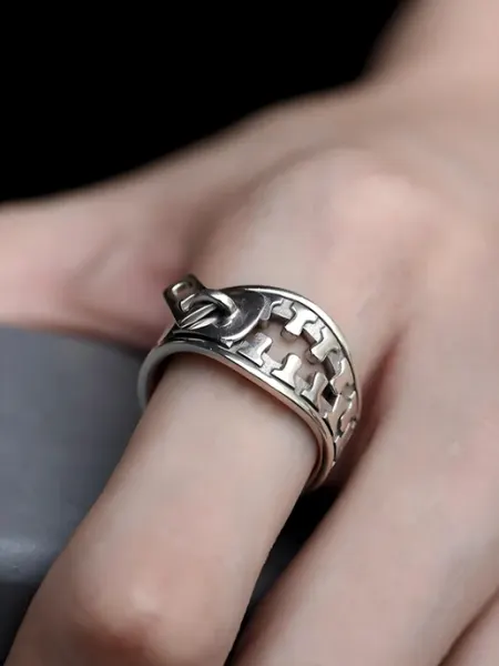 LAWE GOTHIC Разъемное готическое кольцо молния на одежду Zipper