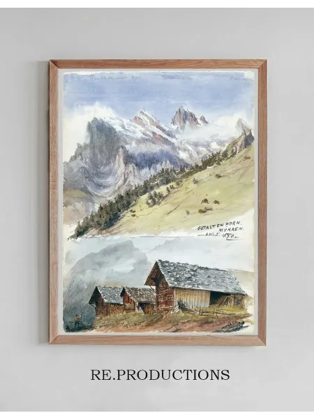Re.productions Постер Gspaltenhorn, Mürren - John Singer Sargent