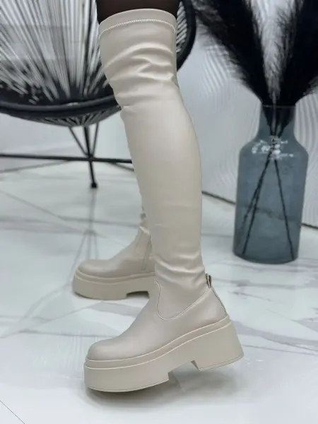 GOLD HEELS Ботфорты демисезонные сапоги высокие на платформе