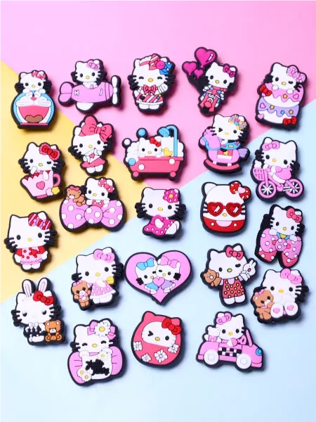 Jibzcharms Джиббитсы набор украшений для обуви крокс Hello Kitty