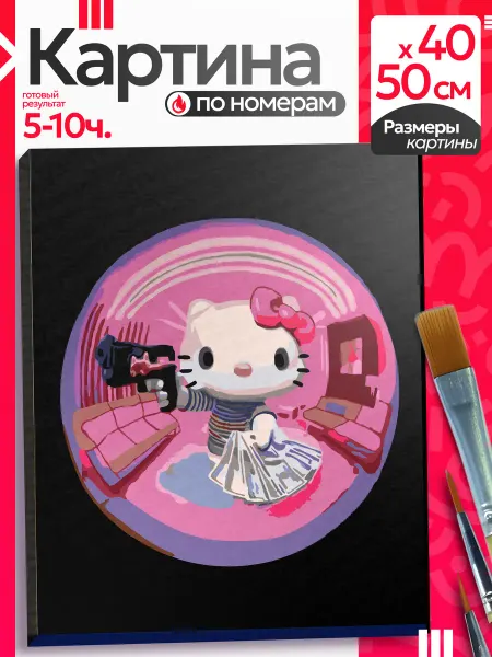 КАРТИНА ПО НОМЕРАМ ГЕНШИН Картина по номерам Hello kitty