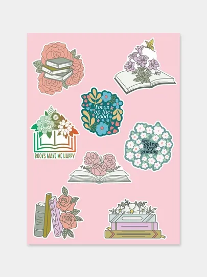 Стикеры наклейки, книголюб, для телефона, книг, ежедневников, планшета, компьютера