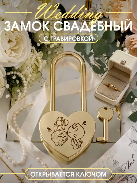Свадебные замки LaserGlass Замок подарочный на свадьбу helloy kitty