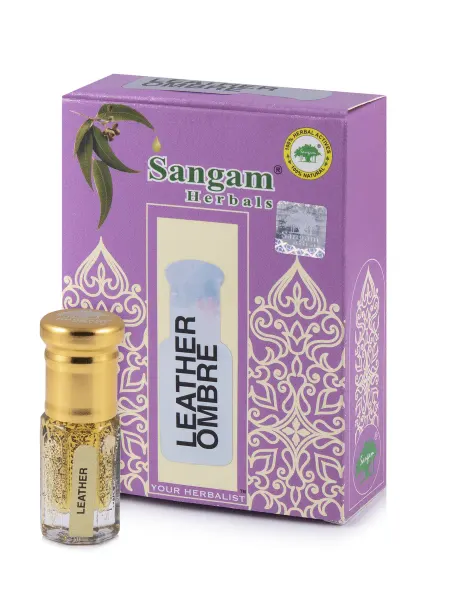 Sangam Herbals Духи масляные стойкие Кожа (Leather Ombre), Индия, 3 мл