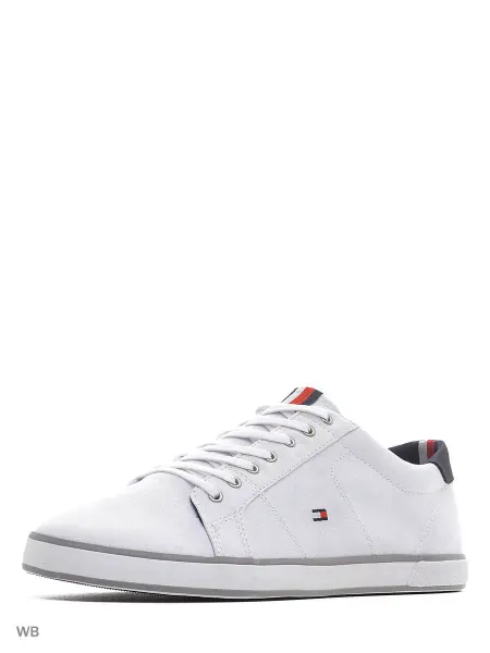 TOMMY HILFIGER Кеды низкие на шнуровке хлопковые
