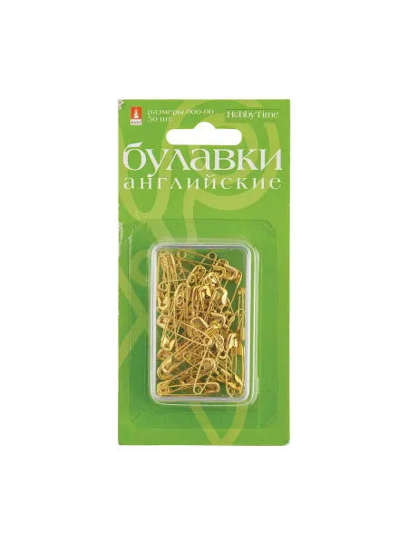 HOBBY TIME Булавки Английские. Металлические Золото