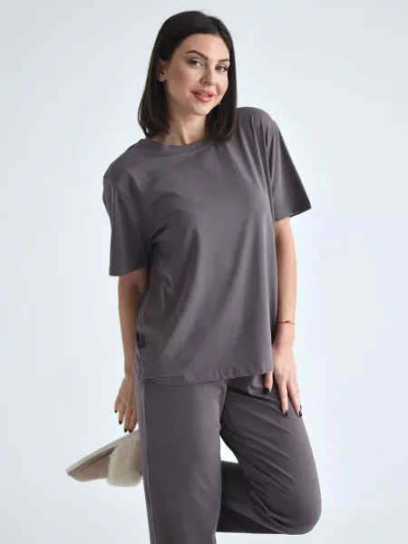 STAYHIGH HOME Пижама со штанами и футболкой хлопок