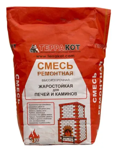 Терракот Смесь для ремонта печей и каминов жаростойкая