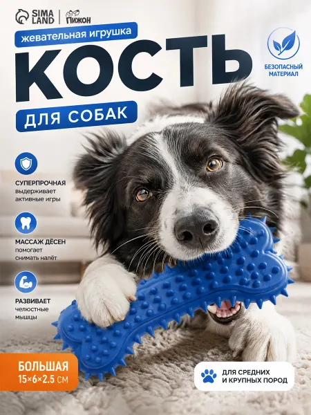 Пижон Жевательная игрушка для собак косточка с шипами