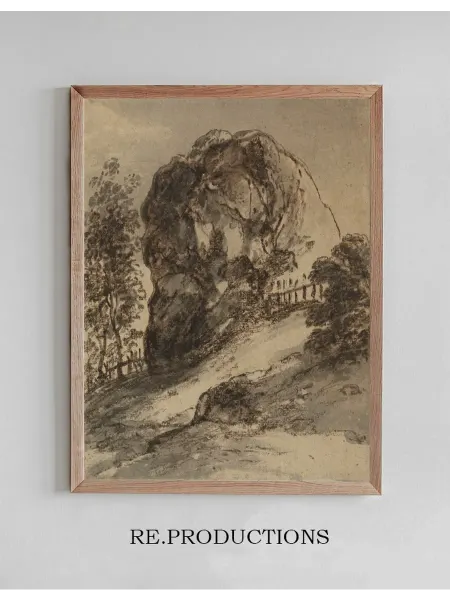 Re.productions Постер Study of a Massive Rock - John Hoppner