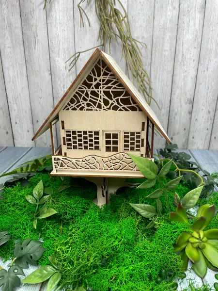 Wood house kmv Домик на деревезаготовка для творчества