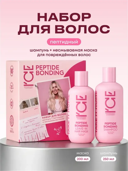 ICE by NATURA SIBERICA Набор для восстановления повреждённых волос шампунь+маска