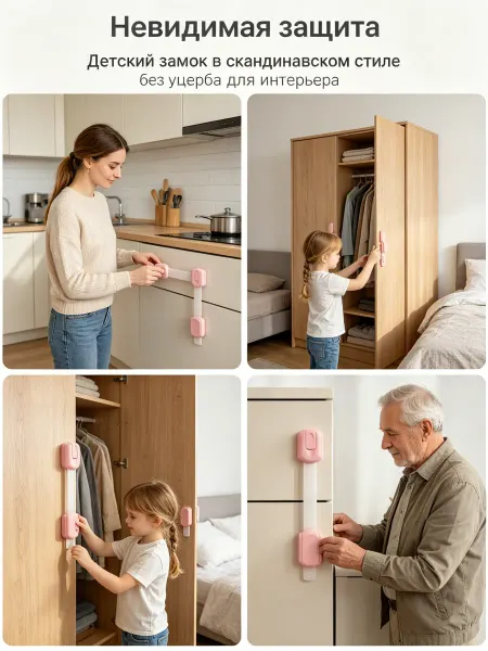 IKEA Замки безопасности для детей 6 штук для шкафов и дверей