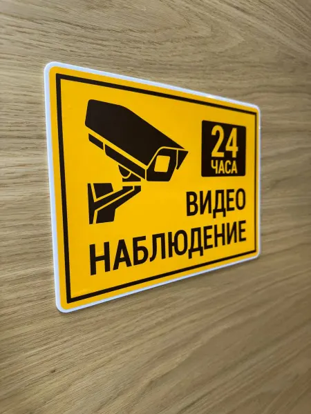 Insigns Табличка пластиковая Видеонаблюдение