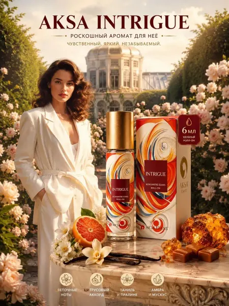 Масляные духи женские INTRIGUE 6мл Роликовые