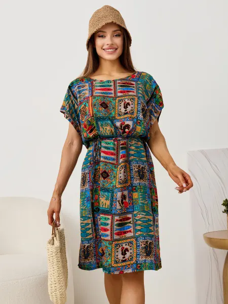 ISMAR-SHOP Платье туника штапельное повседневная
