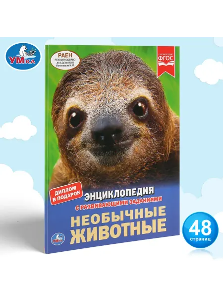 Умка Книга детская энциклопедия с заданиями Необычные животные