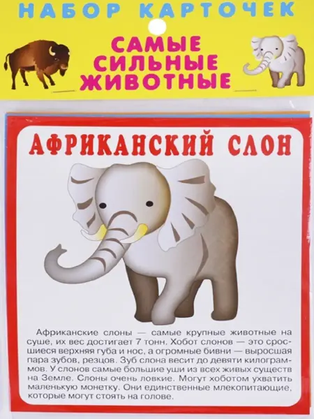 Издательство Искатель Карточки Самые сильные животные