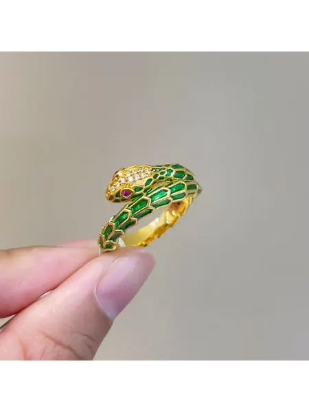 Be self true jewel Кольцо безразмерное бижутерия змея позолоченное женское