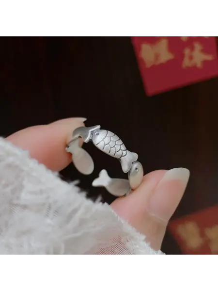 Be self true jewel Кольцо безразмерное бижутерия рыбы карпы женское