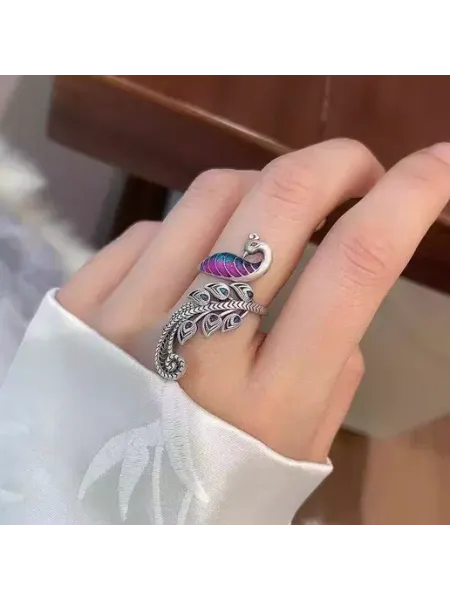 Be self true jewel Кольцо безразмерное бижутерия павлин женское
