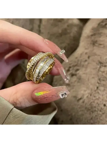 Nadezhda Jewellery Кольцо бижутерия многорядное