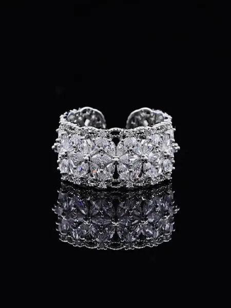 LADY PANTHER Jewelry Кольцо с цирконами блестящее