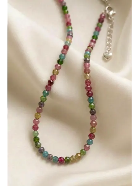 LINE Jewelry Чокер - бусы на шею из турмалина цветной колье бижутерия