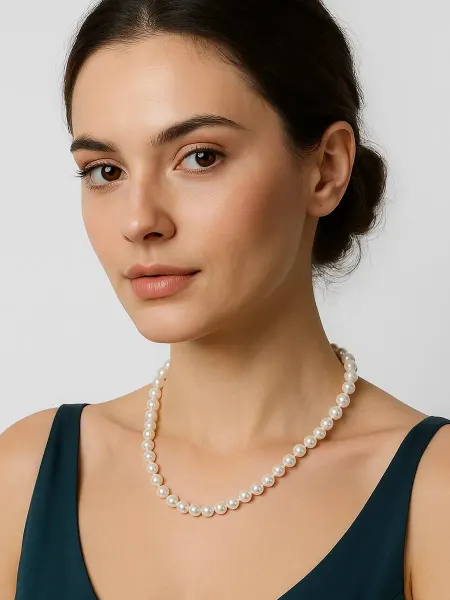 Milano Jewelry Бусы классические из искусственного жемчуга