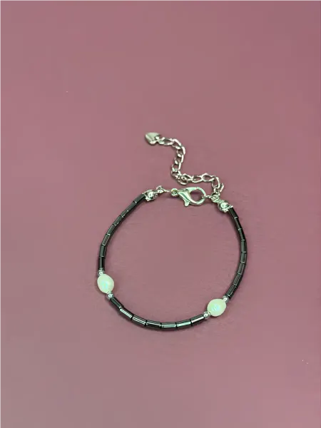 Pura Jewelry Браслет на руку с натуральным жемчугом и гематитом