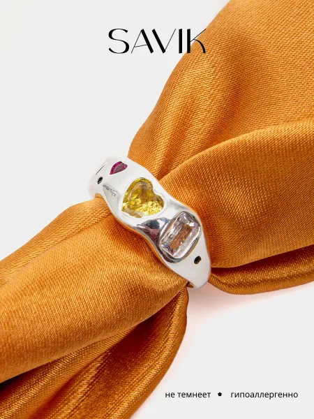 Savik Jewelry Кольцо с камнями безразмерное