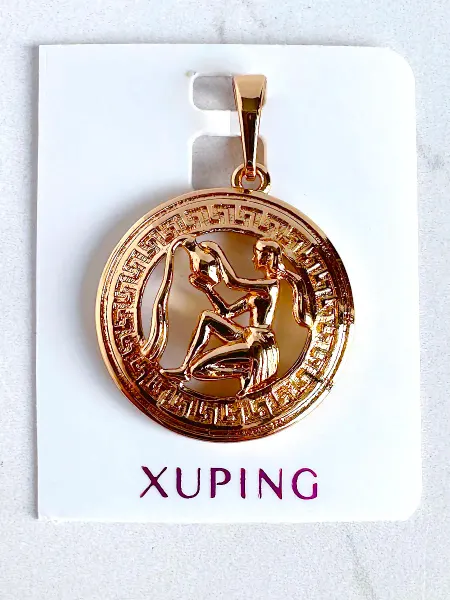 XUPING JEWELRY Подвеска - знак зодиака "Водолей" с орнаментом