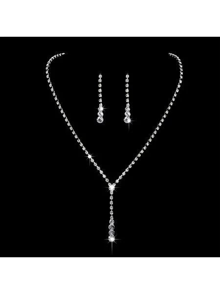 YANDI Jewelry Комплект украшений серьги колье вечерний свадебный