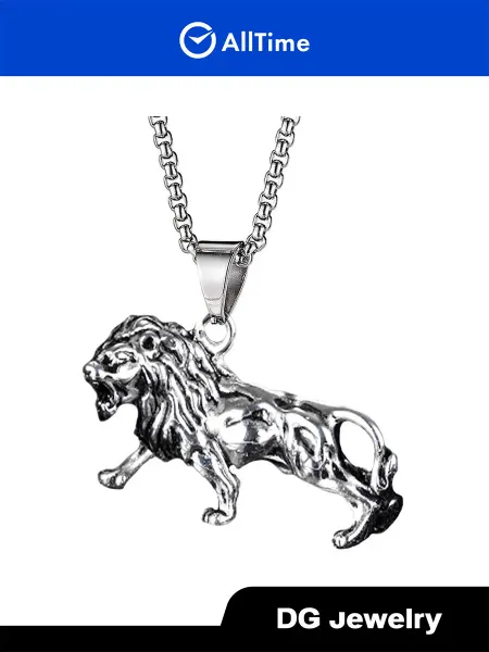 DG Jewelry Кулон стальной ''Лев'' бижутерия с эмалью
