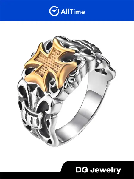 DG Jewelry Перстень стальной бижутерия с эмалью