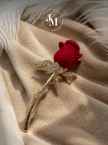 JewelryMeverly Брошь булавка декоративная цветок розы для одежды
