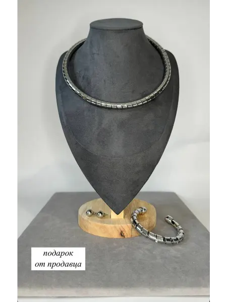 Top jewelryYANINA Комплект чокер на шею и браслет и серьги витой