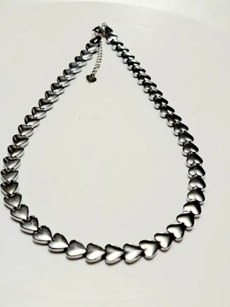 Svetlana Jewerly Колье из гематита сердечки
