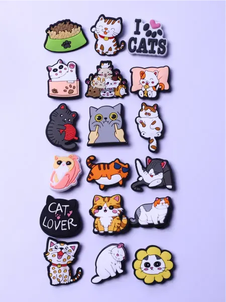 Jibzcharms Джиббитсы украшения для обуви крокс котики