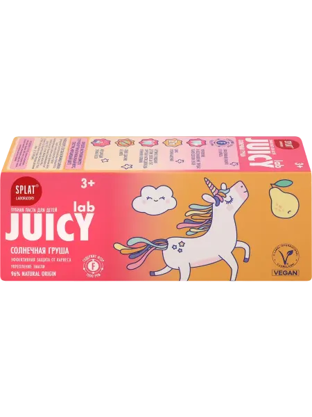Зубная паста детская SPLAT Juicy Lab Груша со фтором, 55мл