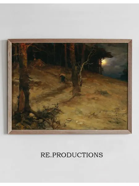 Re.productions Постер A moonlit night in the - Julius Sergius Klever