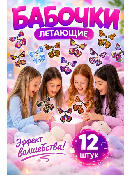 KAIFEN Летающие бабочки сюрприз фокус 12 шт набор
