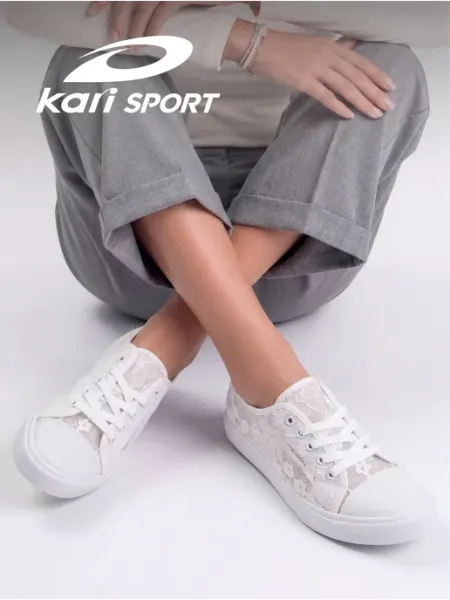 Kari Кеды женские белые повседневные дышащие