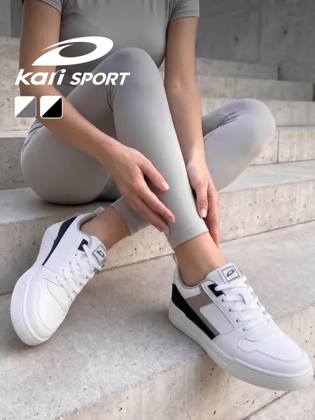 Kari Кеды женские белые на тонкой подошве повседневные