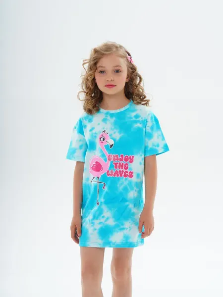 KariKids Платье футболка для девочки с коротким рукавом