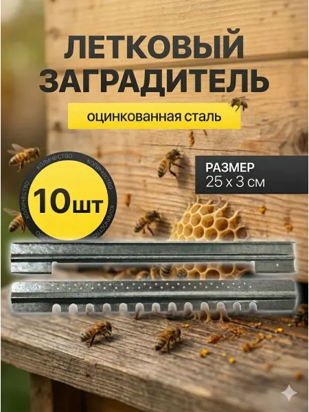 Летковый заградитель на нижний леток улья, оцинкованная