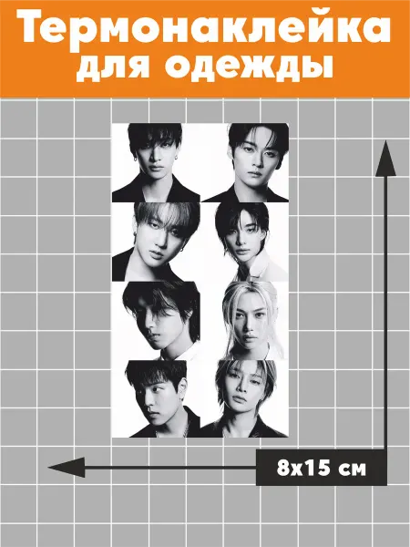 MarBela Термонаклейка на одежду stray kids