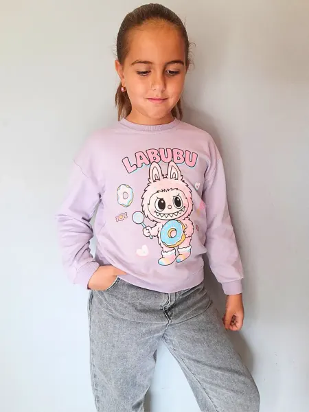 PATY KIDS Свитшот яркий с принтом худи Лабубу